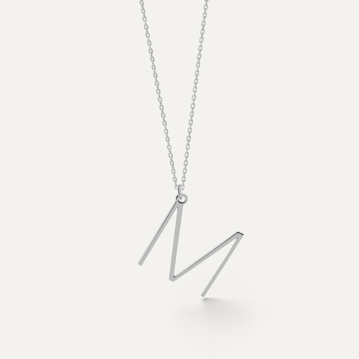 Kette mit Anh&auml;nger-Buchstabe, 925er Silber