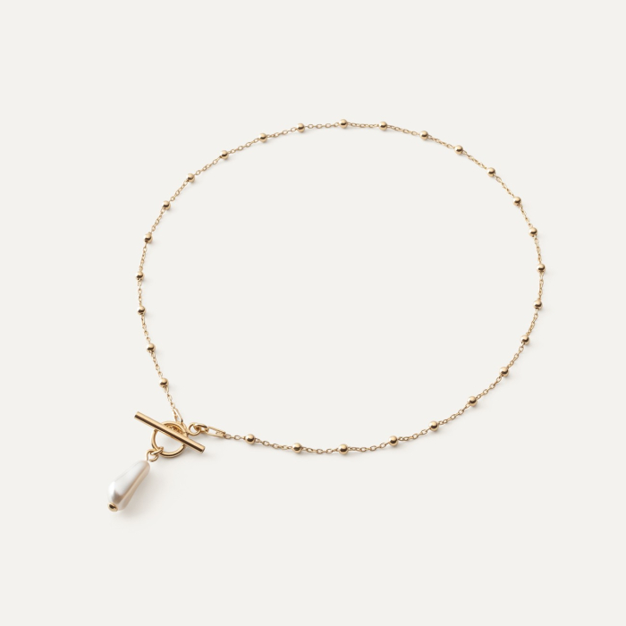 Perle choker silber 925 gelbvergoldet