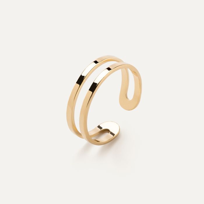 Silver knuckle ring gold plated