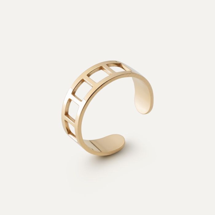 Knuckle ring, toe toe, sterling silver 925 gold plated