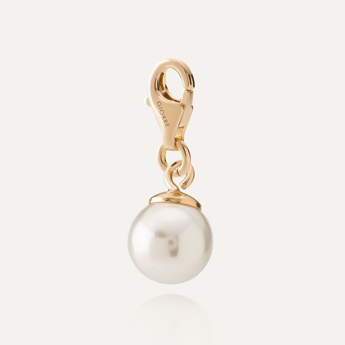 Silver pearl charm GAVBARI gold plated