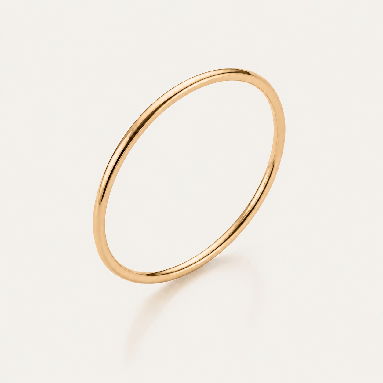 Runder Ring 1 mm aus 925er Sterlingsilber mit Vergoldung