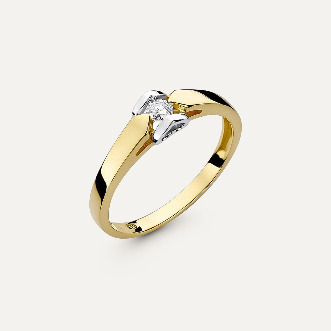 Verlobungsring aus Weißgold mit Brillant weißgold verlobungsringe