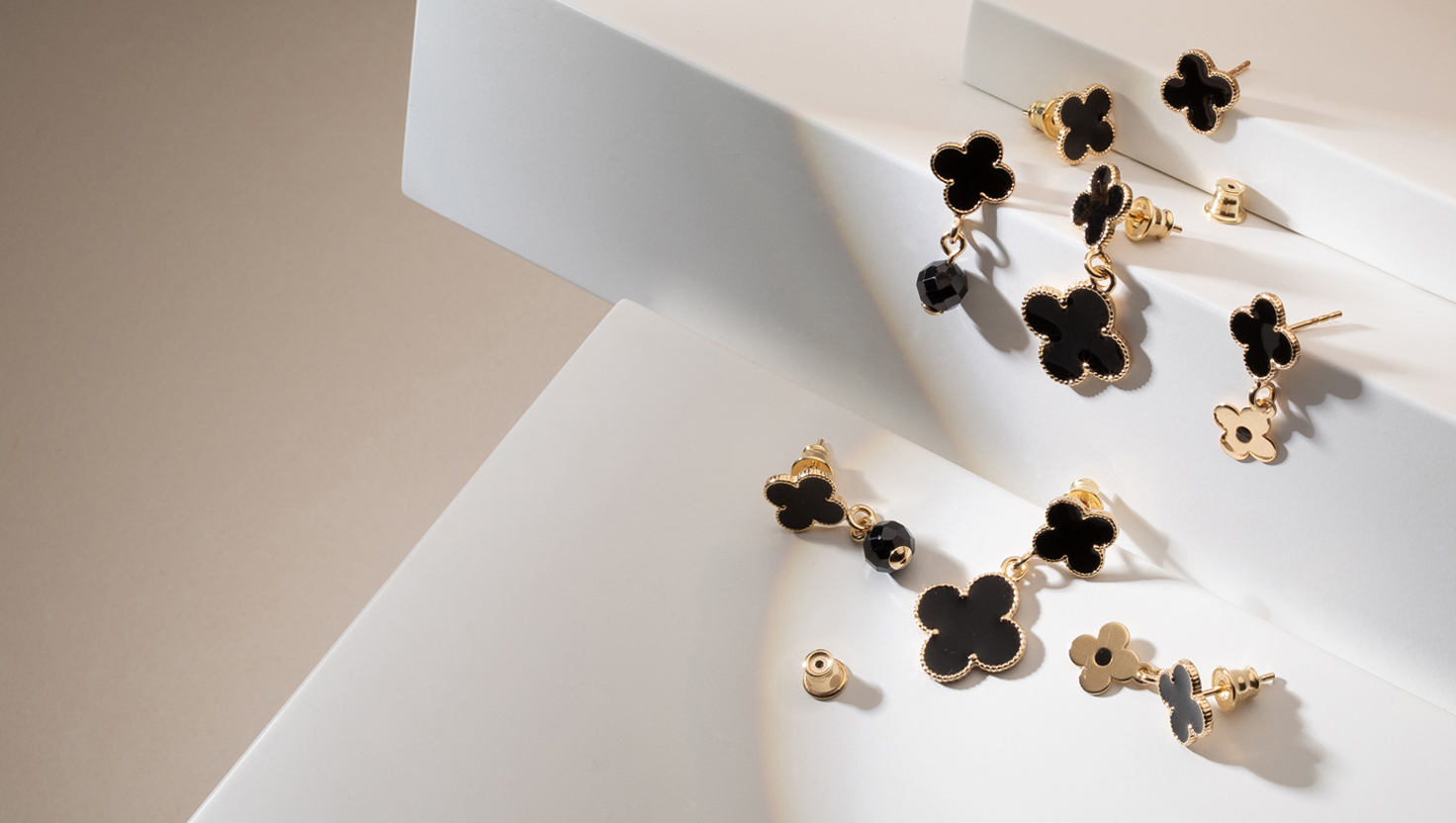 four leaf clover earrings silver clover jewellery collection