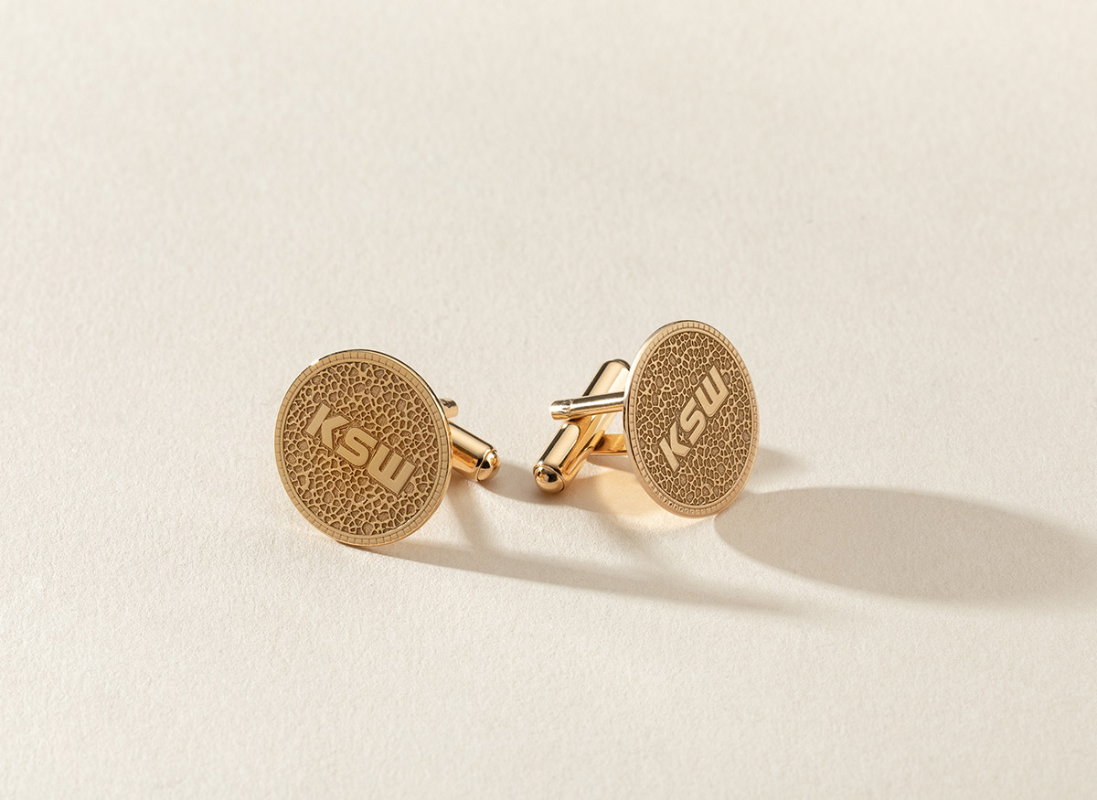 Silver cufflinks with engraving