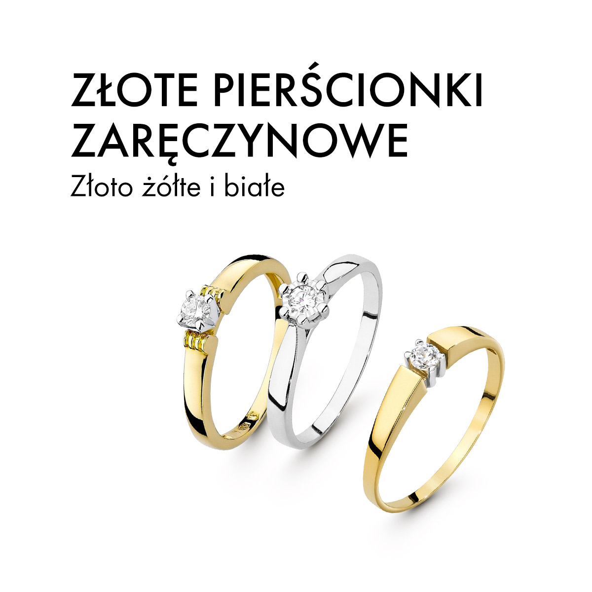 Pierścionek zaręczynowy złoty