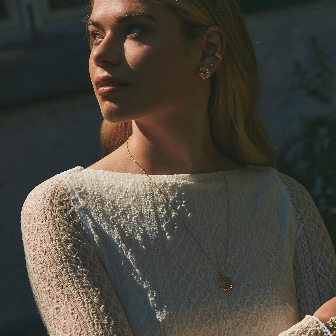 Silberne Muschel-Charms